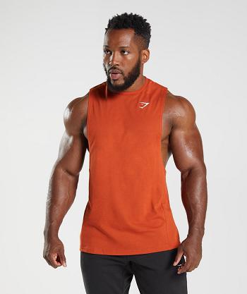 Pánské Tílko Gymshark React Drop Arm Červené | CZ 2313FDN